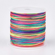 Nylon Thread, Nylon Jewelry Cord for Custom Woven Jewelry Making, Colorful, 0.8mm, about 49.21 yards(45m)/roll(NWIR-K022-0.8mm-27)