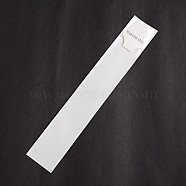 Rectangle Cellophane Bags, with Cardboard Display Cards, Words Stainless Steel on the Card, White, 25x4.2cm, Unilateral Thickness: 0.035mm, Display hanging card: 47x37x0.6mm(CON-F001-01A)