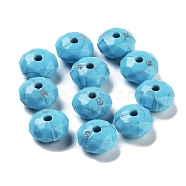 Opaque Acrylic Beads, Faceted, Rondelle, Deep Sky Blue, 8.5x5mm, Hole: 1.8mm(OACR-H116-08C)