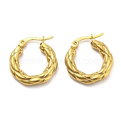 PVD Vacuum Plating 304 Stainless Steel Hoop Earrings for Women, Golden, 20.5x19.5x3.5mm(EJEW-Q772-08G)