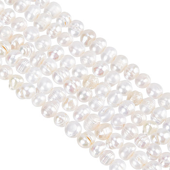 1 Strand Grade AA Natural Cultured Freshwater Pearl Beads Strands, Potato, Seashell Color, 3.5~5x4.5~6x4~5mm, Hole: 0.7mm, about 65~69pcs/strand, 13.70 inch~13.98 inch(34.8cm~35.5cm)