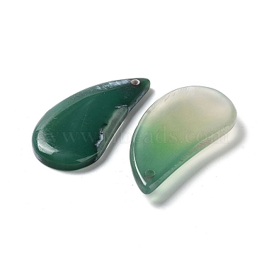 Dyed & Heated Natural Green Agate Pendants(G-G065-03I)-2