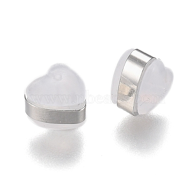 Poussoirs d'oreilles en silicone coeur(SIL-N003-05P)-2