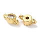 Rack Plating Brass Pave Clear Cubic Zirconia Connector Charms(KK-Z039-38G)-2