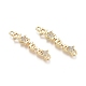 Brass Micro Pave Clear Cubic Zirconia Links connectors(ZIRC-G152-15G)-1