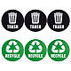 6Stück 2 Stile PVC-Müll-Recycling-Müllschild-Aufkleber(DIY-WH0043-40)-1