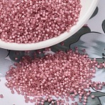 MIYUKI Delica Beads, Cylinder, Japanese Seed Beads, 11/0, (DB2189) Duracoat Semi-Frosted Silver Lined Dyed Honeysuckle, 1.3x1.6mm, Hole: 0.8mm, about 2000pcs/bottle, 10g/bottle(SEED-JP0008-DB2189)