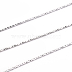 Tarnish Resistant 304 Stainless Steel Boston Link Chains, Soldered, Stainless Steel Color, 1mm(CHS-L017-13B)