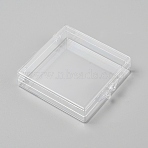 Plastic Fake Nail Tips Storage Box, Square, Clear, 7.8x6.95x1.75cm(CON-WH20001-11A)