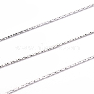 304 Stainless Steel Cardano Chains, Soldered, Stainless Steel Color, 1mm(CHS-L017-13B)