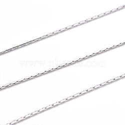304 Stainless Steel Cardano Chains, Soldered, Stainless Steel Color, 1mm(CHS-L017-13B)