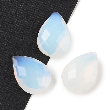 Opalite Cabochons, Teardrop, Faceted, 18x13x6mm