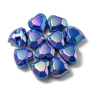 Dodger Blue Heart Acrylic Beads