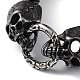 304 Stainless Steel Skull Head Herringbone Chains Bracelets for Men & Women(BJEW-D031-29B)-2