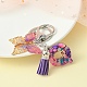 Resin Letter & Acrylic Butterfly Charms Keychain(KEYC-YW00001-17)-1