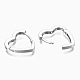 Boucles d'oreilles huggie huggie en laiton micro pave clair(EJEW-S201-233P-NR)-5