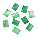 Natural Green Onyx Agate Cabochons, Dyed & Heated, Rectangle, 16x12x6mm(G-G350-07B)
