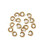 304 Stainless Steel Open Jump Rings, Ion Plating(IP), Golden, 4x0.8mm, 20 Gauge, Inner Diameter: 2.4mm(X-STAS-Z137-01G-01)