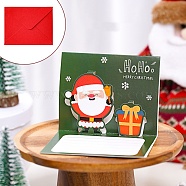 Christmas Paper Congratulation Card, Memorial Stamp Card, with Envelope, Rectangle, Santa Claus, 159x100x0.5mm(DIY-B080-02)