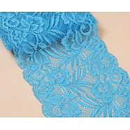 Lace Trim, Polyester Ribbon for Jewelry Making, Teal, 5-7/8 inch(150mm)(OCOR-WH0060-17E-21)