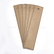 Cardboard Display Cards, Used For 6 Pairs Hair Barrettes, Rectangle, Tan, 29.2x6.2x0.03~0.04cm, Hole: 7mm(CDIS-S025-42B)