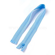 Garment Accessories, Nylon and Resin Zipper, with Alloy Zipper Puller, Zip-fastener Components, Sky Blue, 57.5x3.3cm(FIND-WH0031-B-13)