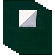 Jewelry Flocking Cloth, Self-adhesive Fabric, Plastic Skin Packing, Green, 40x28.9~29cm, 12pcs/set(TOOL-BC0008-49)