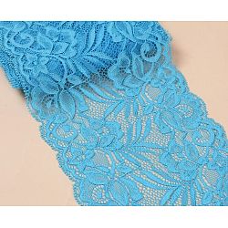 Lace Trim, Polyester Ribbon for Jewelry Making, Teal, 5-7/8 inch(150mm)(OCOR-WH0060-17E-21)