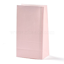 Rectangle Kraft Paper Bags, None Handles, Gift Bags, Pink, 13x8x24cm(CARB-K002-01B-01)