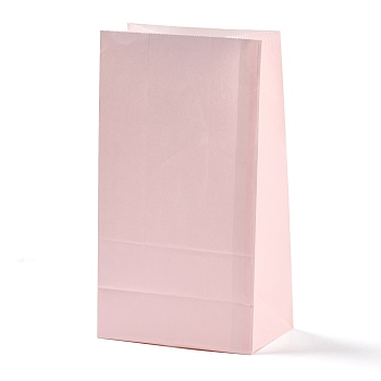Rectangle Kraft Paper Bags, None Handles, Gift Bags, Pink, 13x8x24cm