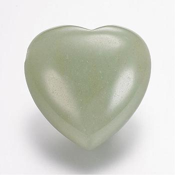 Natural Green Aventurine Agate Beads, Heart, 13x25x25mm, Hole: 2mm