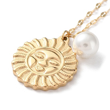 Golden Stainless Steel Pendant Necklace(SA1727-2)-2