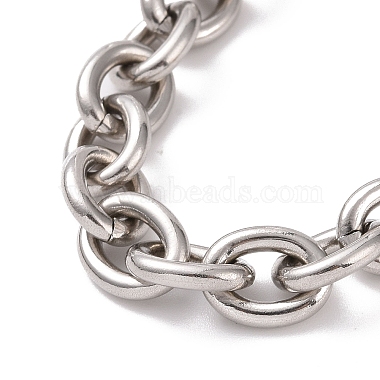 201 bracelet chaines cable chunk en acier inoxydable pour homme femme(X-BJEW-G618-04P-B01)-2
