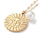 Golden Stainless Steel Pendant Necklace(SA1727-2)-2