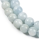 Natural Aquamarine Round Bead Strands(G-I155-02-6mm)-2