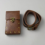 1Pc Rectangle PU Leather Waist Belt Pouches, Retro Medieval Viking Style Waist Coin Bags with 1Pc Belts, Antique Bronze, Rectangle, Saddle Brown, 175x100x53.5mm(AJEW-WH20006-438B)