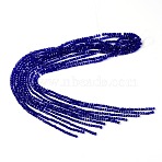 Synthetic Quartz Beads Strands, Faceted, Cube, Midnight Blue, 6x6x6mm, Hole: 1.4mm, about 100pcs/strand, 22.44 inch(57cm)(G-WH0009-05B)
