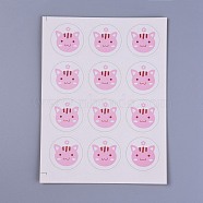 DIY Sealing Stickers, Label Paster Picture Stickers, Cat Shape, Pink, 16.15x12.2cm(DIY-O002-06A)