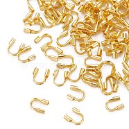 Brass Wire Guardians, Cadmium Free & Lead Free, Golden, 4.5x4x1mm, Hole: 0.5mm(X-KK-R030-G)