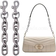 Alloy Bag Extender Chains, with Swivel Eye Bolt Snap Hook, Gunmetal, 120mm(DIY-WH0304-427B)