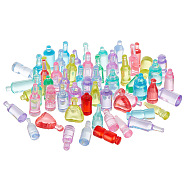 Plastic Miniature Mini Dollhouse Beverage Bottle Wine, for Dollhouse Props Decoration Accessories, Mixed Color, 28~37x9~20x8.5~12.5mm, about 500g/bag(DIY-WH0430-132)