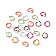 Spray Painted Iron Open Jump Rings, Mixed Color, 18 Gauge, 10x1mm, about 3846pcs/1000g(IFIN-D088-01C)