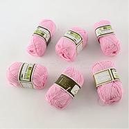 Soft Baby Yarns, with Bamboo Fibre and Silk, Misty Rose, 1mm, about 140m/roll, 50g/roll, 6rolls/box(YCOR-R024-ZM021A)