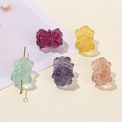 Natural Fluorite Carved Beads, Flower, 18x13mm(PW-WG1ACAE-31)