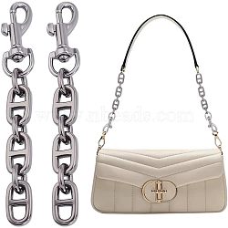 Alloy Bag Extender Chains, with Swivel Eye Bolt Snap Hook, Gunmetal, 120mm(DIY-WH0304-427B)