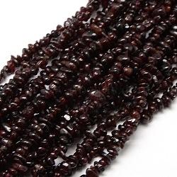 Natural Garnet Beads Strands, Chips, 5~10x4~6mm, Hole: 1mm, about 32 inch(G-P406-55)