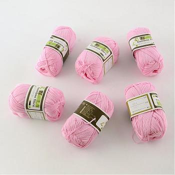 Soft Baby Yarns, with Bamboo Fibre and Silk, Misty Rose, 1mm, about 140m/roll, 50g/roll, 6rolls/box