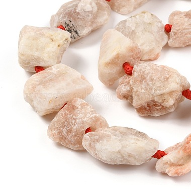 Rough Raw Natural Sunstone Beads Strands(G-F595-I02)-2