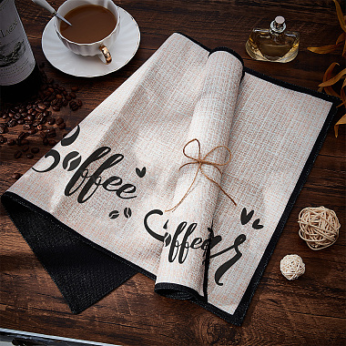Posavasos de algodón y lino con tema de café.(AJEW-WH0201-012)-5