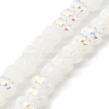 WhiteSmoke Pumpkin Glass Beads